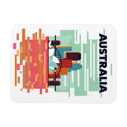 Australien Reiseplakat Magnet (Horizontal)
