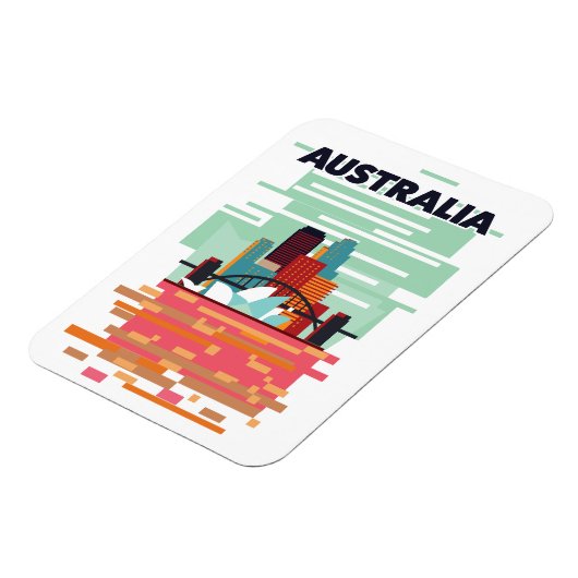Australien Reiseplakat Magnet (Linke Seite)