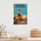Australien Reiseplakat Percy Trompf Kunstprint Poster (Küche)