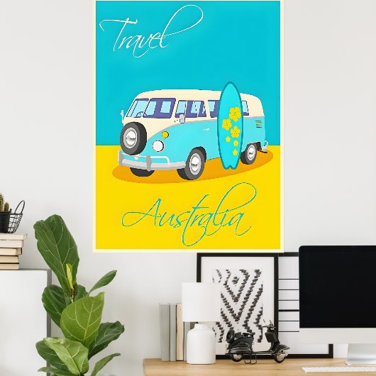 Australien Reiseplakat Poster (Heimbüro)