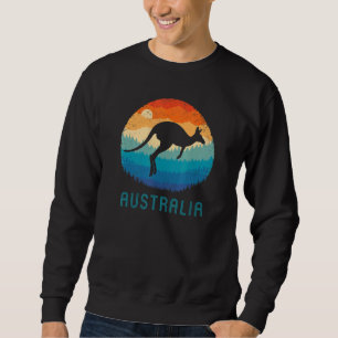 Australien Retro Kangaroo Vintage Outdoor Sunset A Sweatshirt