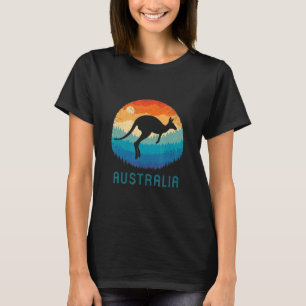 Australien Retro Känguru Vintage Outback Sonnenunt T-Shirt