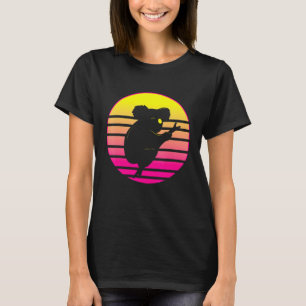 Australien Retro Koala Bear Silhouette Sunset T-Shirt
