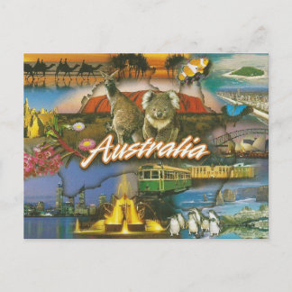 Australien Retro Tourist Postkarte | Vintage Trave