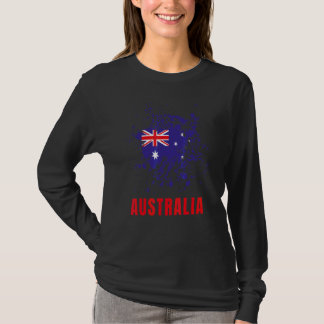Australien Retro Vintage Aquarell Sport Australi T-Shirt