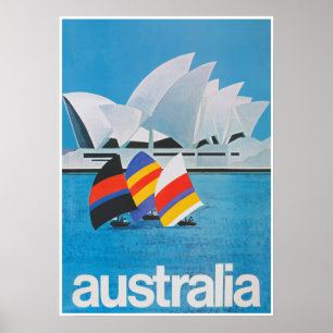 Australien Retro Vintage Reiseposter Poster