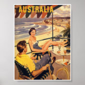 Australien Retro Vintage Travel Poster (Vorne)