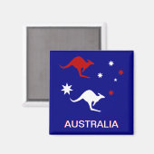 Australien Roo und Cross Kühlschrankmagnet (Vorderseite/Rückseite)