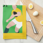 Australien Rugby Player Geschirrtuch (Viertel Falte)