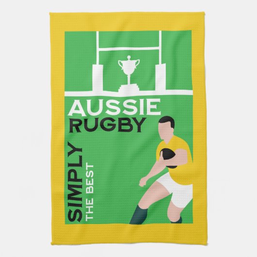 Australien Rugby Player Geschirrtuch (Vertikal)