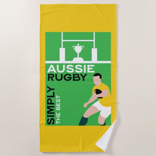Australien Rugby Player Strandtuch (Vorderseite)