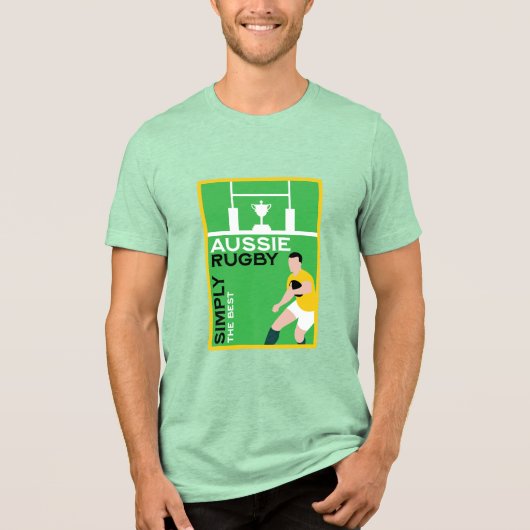 Australien Rugby Player Tri-Blend Shirt (Vorderseite)