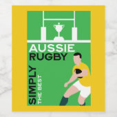 Australien Rugby Player Weinetikett (Einzelnes Label)