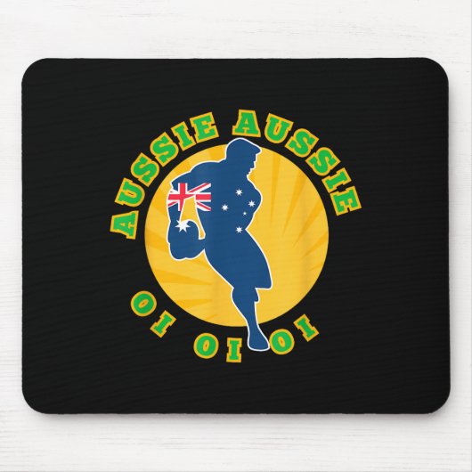 Australien Rugby, Wallabies Aussie Aussie Aussie O Mousepad (Vorne)