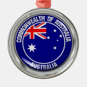Australien-Rundemblem Ornament Aus Metall