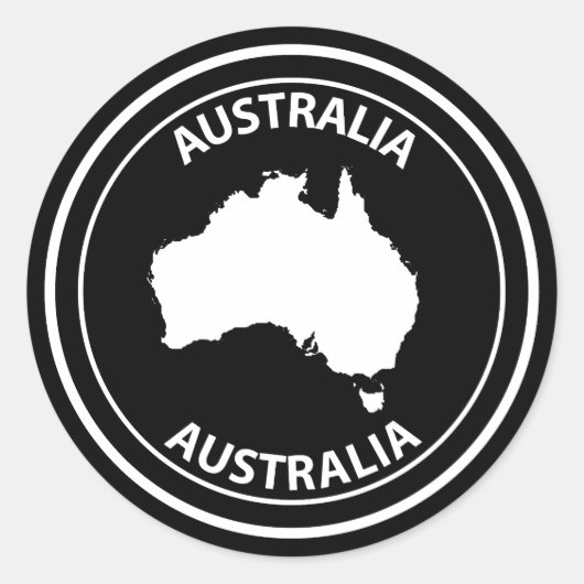 Australien Runder Aufkleber (Vorderseite)