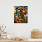 Australien-Schädel-Kunstprint | State of Mind Poster (Küche)