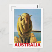 Australien, Schafe an der Küste Postkarte (Vorne/Hinten)