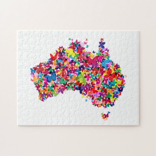 Australien-Schmetterlings-Karte Puzzle (Horizontal)