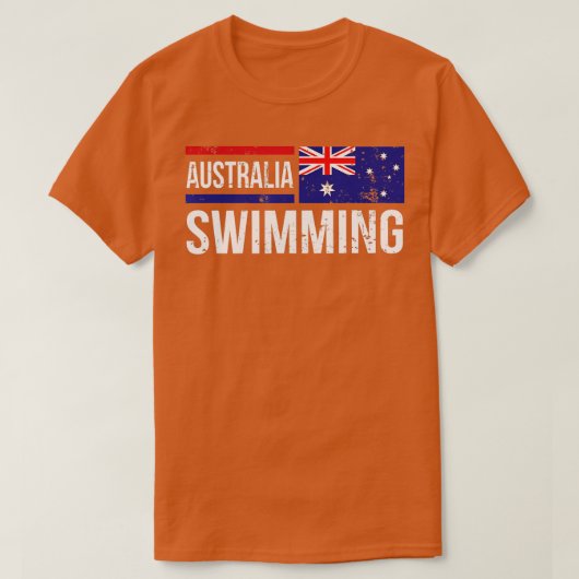 Australien Schwimmen Team Wettkampf Aussie Flag Pr T-Shirt (Design vorne)