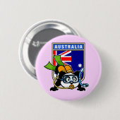Australien Scuba Diving Panda Button (Vorne & Hinten)