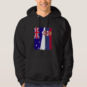 Australien Serbien Halbfahne Srbija Australische S Hoodie