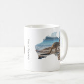 Australien Shape Kangaroo auf dem Beach Foto Kaffeetasse (VorderseiteRechts)