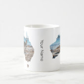 Australien Shape Kangaroo auf dem Beach Foto Kaffeetasse (Mittel)