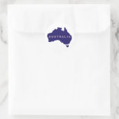Australien Silhouette Runder Aufkleber (Tasche)