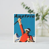 Australien Ski Vintage Reise Postkarte (Stehend Vorderseite)