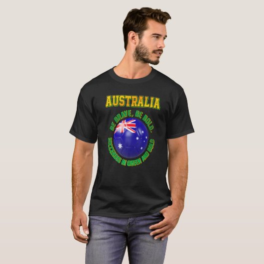 Australien Slogan für australische Fußballmannscha T-Shirt (Vorne ganz)