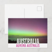 Australien Southern Lights Foto Postkarte (Vorne/Hinten)