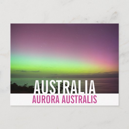 Australien Southern Lights Foto Postkarte (Vorderseite)
