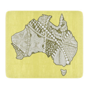 Australien Souvenir Karte Art Schneidebrett