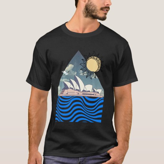 Australien Souvenir - Sydney Opera House - Aussie T-Shirt (Vorderseite)