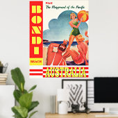 Australien-Spielplatz im Pazifik, Strand von Bondi Poster (Heimbüro)