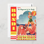 Australien-Spielplatz im Pazifik, Strand von Bondi Postkarte (Vorne/Hinten)