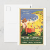 Australien, Strände rufen an Postkarte (Vorne/Hinten)