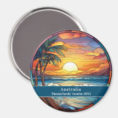 Australien Strandurlaub nach Maß Magnet (Vorderseite/Rückseite)