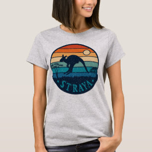Australien Straya Retro Vintag Kangaroo Aussie T-Shirt