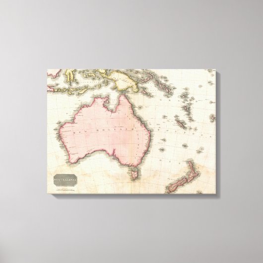 Australien & Südwestpazifik Leinwanddruck (Vorderseite)