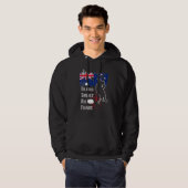 Australien Supporter Blood Sweat No Angst Ice Hock Hoodie (Vorne ganz)