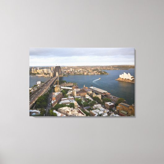 Australien, Sydney, Blick auf die Rocks & Sydney Leinwanddruck (Vorderseite)