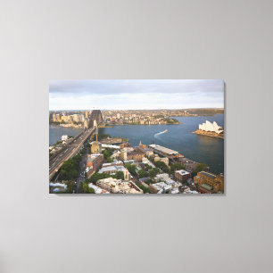 Australien, Sydney, Blick auf die Rocks & Sydney Leinwanddruck