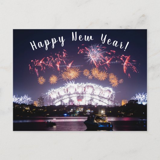 Australien Sydney Harbour Bridge Fireworks NYE Postkarte (Vorderseite)