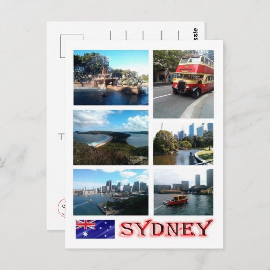 Australien - Sydney - Mosaik - Postkarte (Vorne/Hinten)