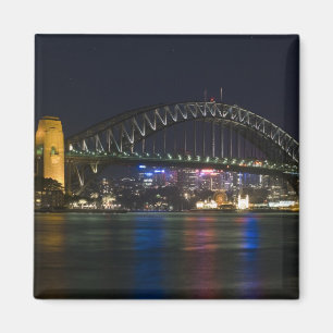 Australien, Sydney. Nachts Hafen von Sydney. Magnet