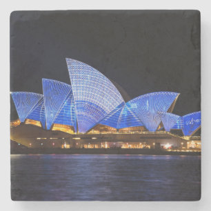 Australien Sydney Opera House bei Nacht Untersetze Steinuntersetzer