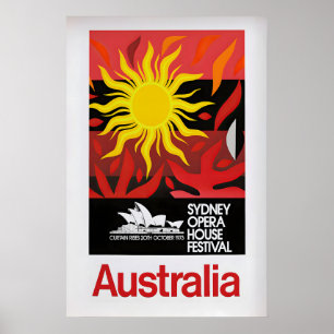 Australien, Sydney Opera House Festival Vintage Poster