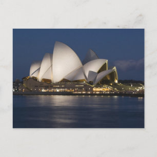 Australien, Sydney. Opernhaus bei Nacht an Postkarte